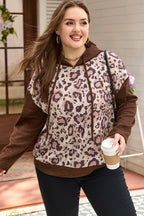 Scarlett Print Knit Patchwork Hoodie