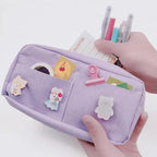 Classic Cartoon Large Capacity Stylish Students Pencil Pouch Cute Creative Design Case For School