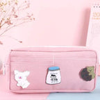 Classic Cartoon Large Capacity Stylish Students Pencil Pouch Cute Creative Design Case For School