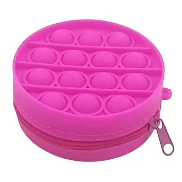 Colorful Stress Relief Squeeze Anti Stress Pop It Soft Pencil Case For Students Rainbow Color School Case