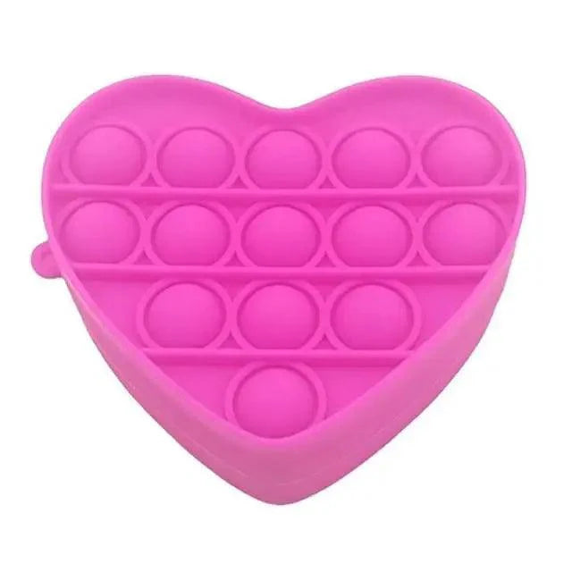 Colorful Stress Relief Squeeze Anti Stress Pop It Soft Pencil Case For Students Rainbow Color School Case