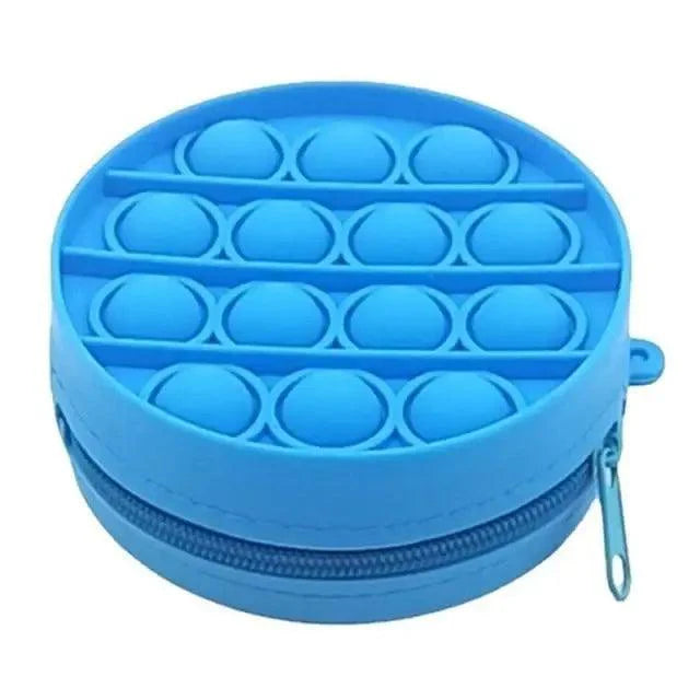 Colorful Stress Relief Squeeze Anti Stress Pop It Soft Pencil Case For Students Rainbow Color School Case