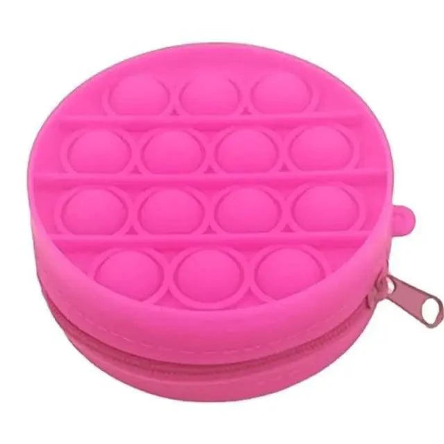 Colorful Stress Relief Squeeze Anti Stress Pop It Soft Pencil Case For Students Rainbow Color School Case