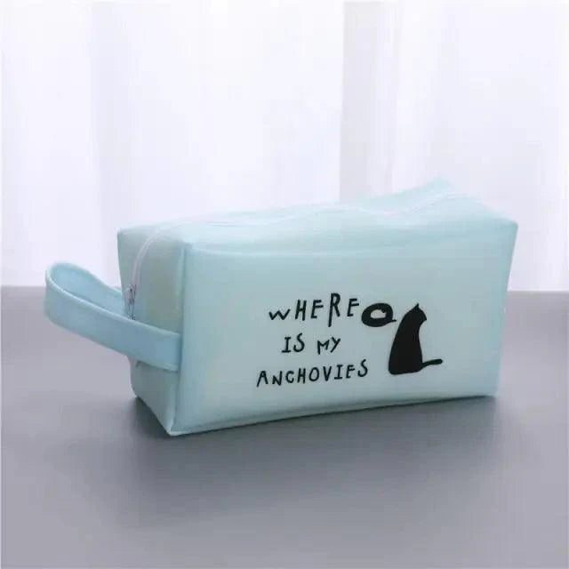 Creative Leather Black Large Capacity  Pencil Pouch For Students Unique Colors Stationery Office Pencil Cases