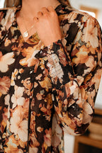 Floral Puff Sleeve Blouse
