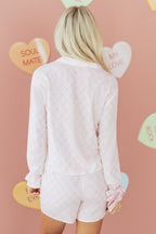 Bow Lattice 2pcs Pajama Set
