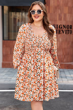 Floral Long Sleeve PLUS Dress