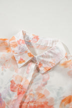 Floral Sheer Long Sleeve Blouse