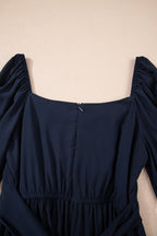 Navy Long Sleeve Mini Dress