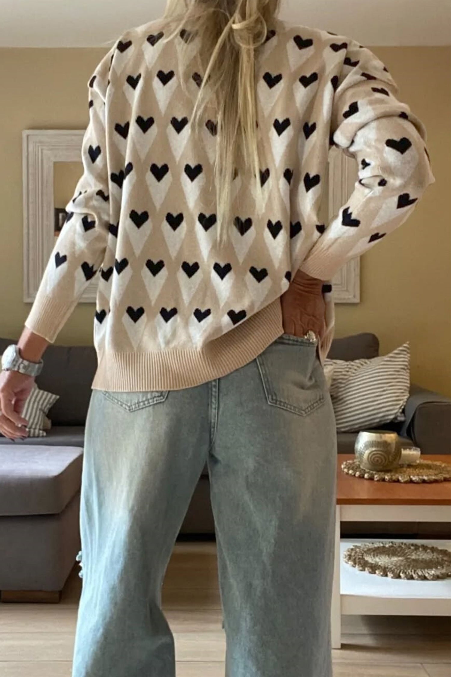 Loose Heart Sweater