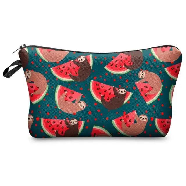 Elegant Multicolor Printed Large Capacity Pencil Case For Students Cute Cartoon Theme Stationary Cosmetic Bag