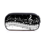 Elegant Music Note Piano Pen Case Holder Stylish Black/White Pencil Bag Guitar Pencil Case Unique Stationery Case For School