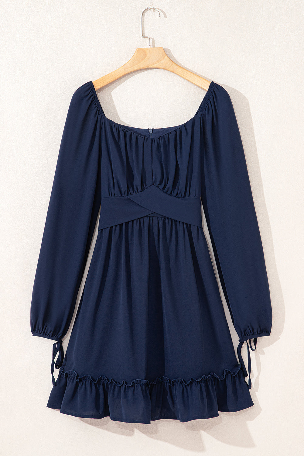 Navy Long Sleeve Mini Dress