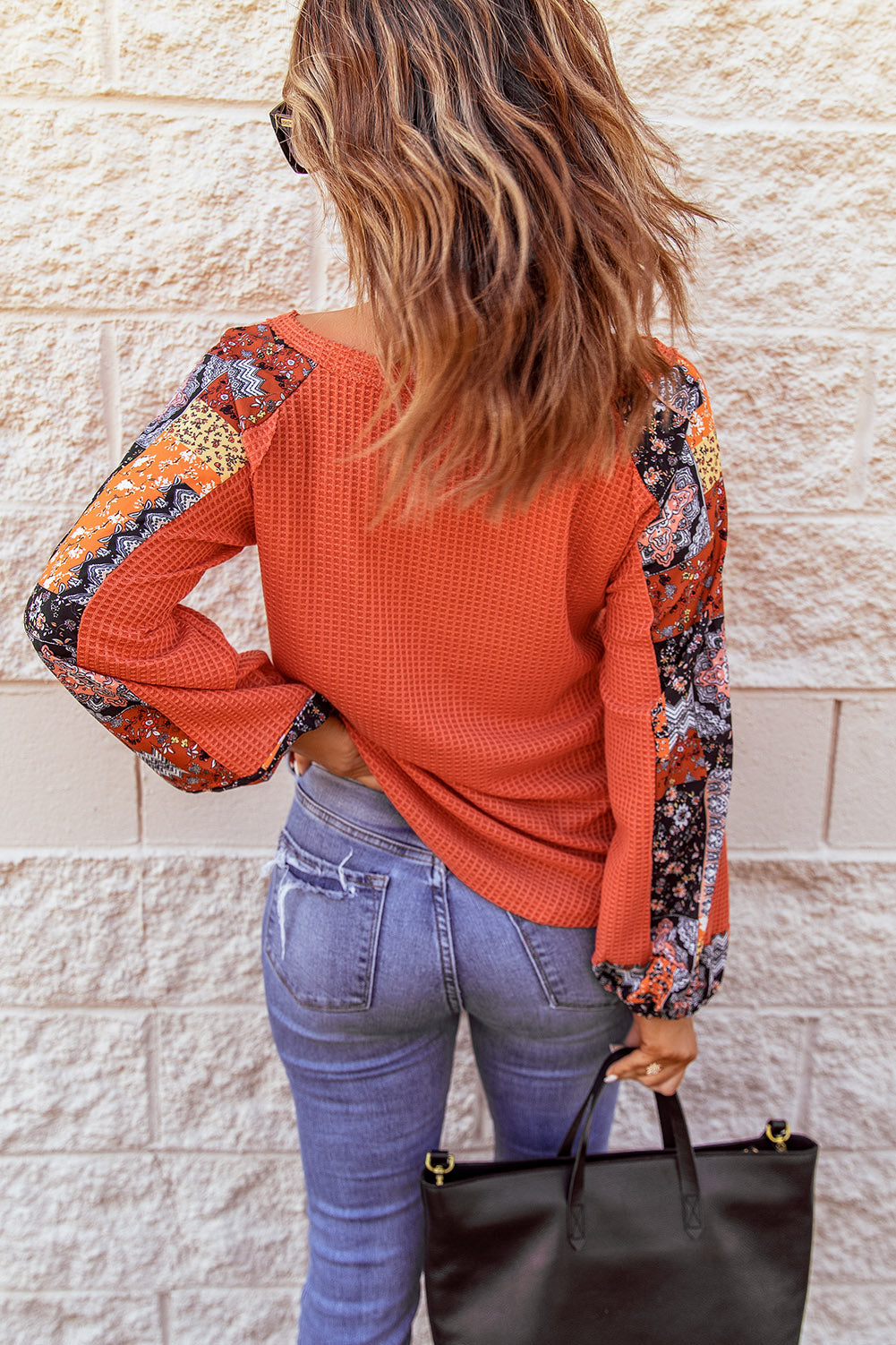 Knitted Floral Long Sleeve