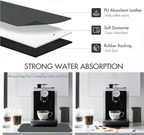 Strabella Coffee Bar Mat - Super Absorbent Coffee Mat, Quick Dry, Non-Slip in Dark Gray