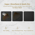 2 Pack Of Strabella Dish Drying Mat - Super Absorbent, Quick Dry, Non-Slip in Black