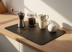 Strabella Coffee Bar Mat - Super Absorbent Coffee Mat, Quick Dry, Non-Slip in Dark Gray