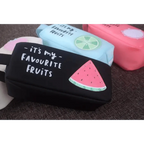 Fruit Pattern Pencil Case Large Capacity Candy Colors Pencil Cases High School College Office Supply Pencil Box