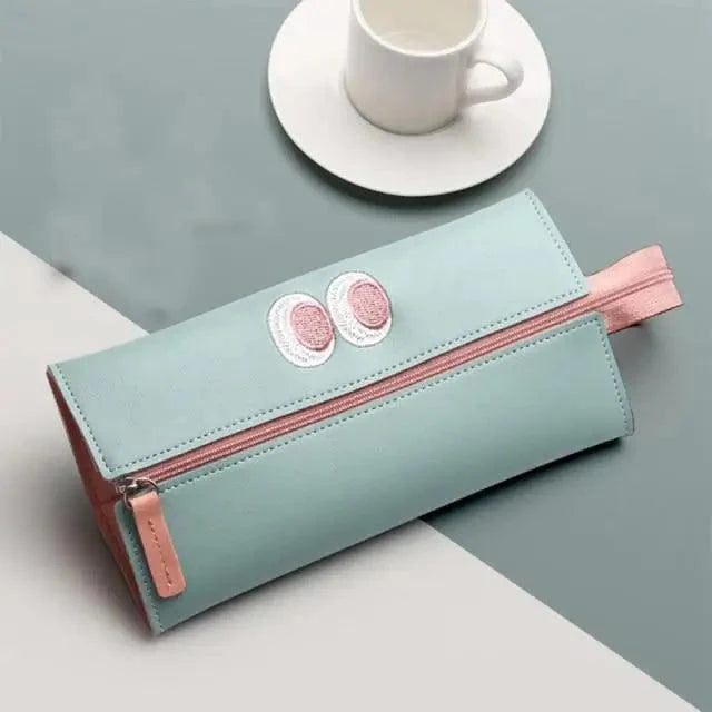 Funny Cartoon Pencil Case Vintage Large Capacity Pencil Bag For Students Retro Washable Zipper Simple School Case Box Pencil Organizer For Kids