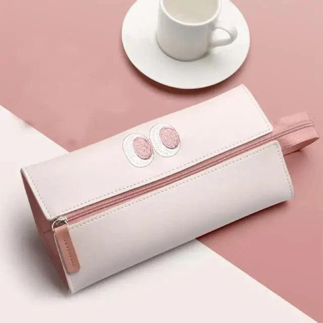 Funny Cartoon Pencil Case Vintage Large Capacity Pencil Bag For Students Retro Washable Zipper Simple School Case Box Pencil Organizer For Kids