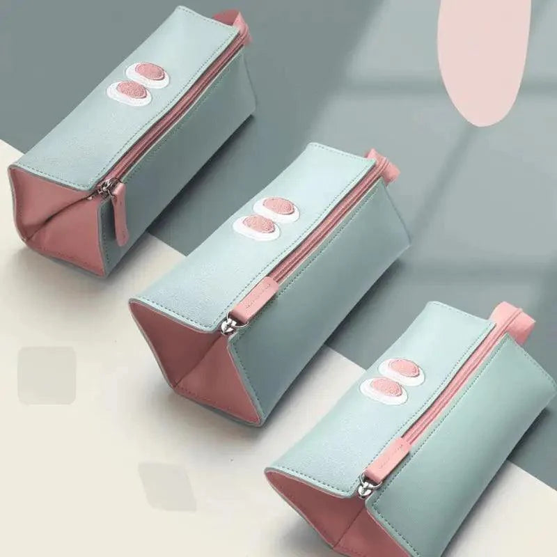 Funny Cartoon Pencil Case Vintage Large Capacity Pencil Bag For Students Retro Washable Zipper Simple School Case Box Pencil Organizer For Kids