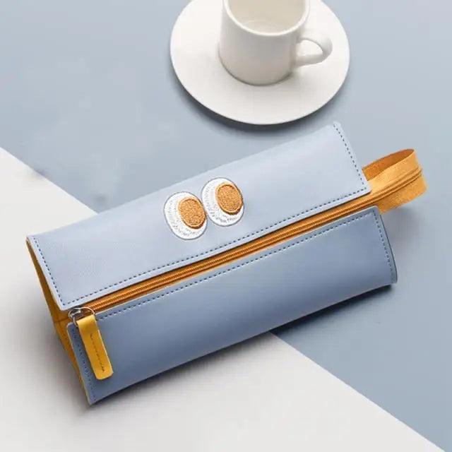 Funny Cartoon Pencil Case Vintage Large Capacity Pencil Bag For Students Retro Washable Zipper Simple School Case Box Pencil Organizer For Kids