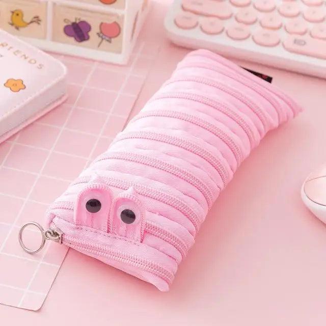 Funny Zipper Pencil Case Classic Colorful Stationery Storage Pouch For Students Vintage Office Pencil Case