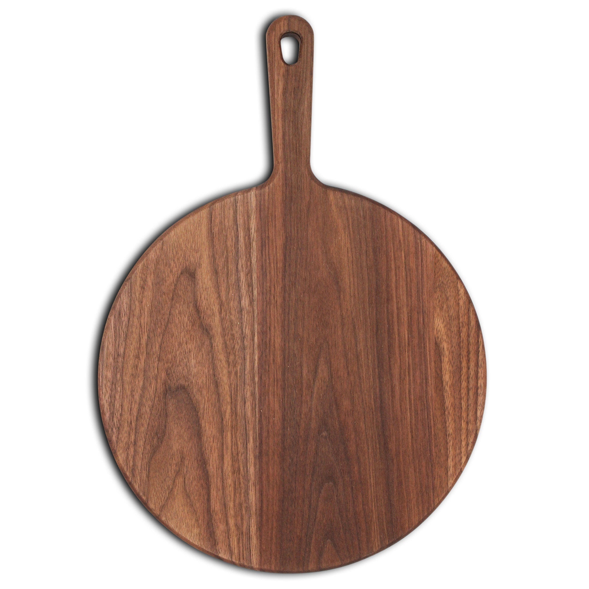XL Walnut Paddle Cutting Board With Handle, Round Charcuterie Board, Wedding Gift, Charcuterie Board With Handle, 100% Handmade in the USA