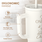 Book Lover Gifts for Women, Just One More Chapter Tumbler with Handle, Stainless Steel Insulated Coffee Travel Mug Cup, Gifts for Women Girls Bookworm on Christmas Birthday, 40oz