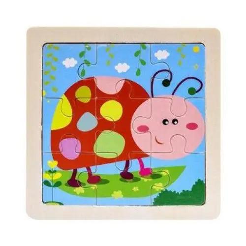 Intelligence Kids Toy Wooden 3D Puzzle Tangram for Children Baby Cartoon Animal , Traffic Puzzles Educational Learning Toys