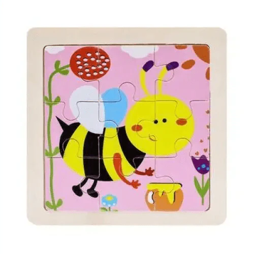 Intelligence Kids Toy Wooden 3D Puzzle Tangram for Children Baby Cartoon Animal , Traffic Puzzles Educational Learning Toys