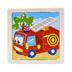 Intelligence Kids Toy Wooden 3D Puzzle Tangram for Children Baby Cartoon Animal , Traffic Puzzles Educational Learning Toys