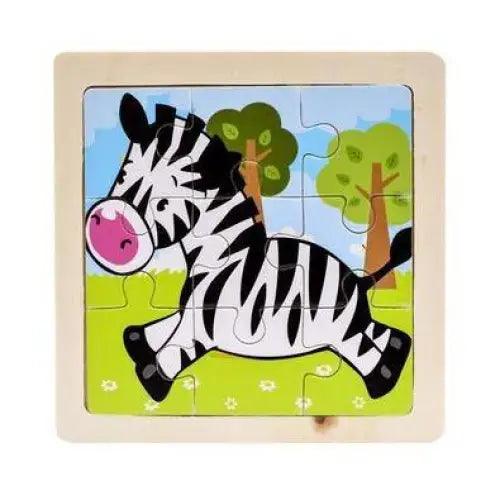 Intelligence Kids Toy Wooden 3D Puzzle Tangram for Children Baby Cartoon Animal , Traffic Puzzles Educational Learning Toys