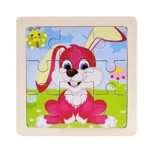 Intelligence Kids Toy Wooden 3D Puzzle Tangram for Children Baby Cartoon Animal , Traffic Puzzles Educational Learning Toys