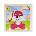 Intelligence Kids Toy Wooden 3D Puzzle Tangram for Children Baby Cartoon Animal , Traffic Puzzles Educational Learning Toys