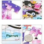 Kids Puzzle Toy Animals and Vehicle Wooden Puzzles Jigsaw Baby Educational Learning Toys for Children Gift