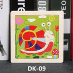 Kids Puzzle Toy Animals and Vehicle Wooden Puzzles Jigsaw Baby Educational Learning Toys for Children Gift