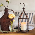 Vintage Inspired Open Cage Candle Lanterns, Set of Two