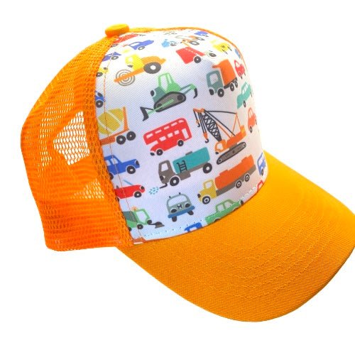 Little Trucks Orange Trucker Hat
