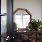 Octagon Wood Frame Mirror