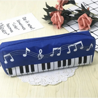 Piano Music Notes Keyboard Pencil Case Large Capacity Pencil Bags Cool Print Stationery Office School Cute Pencil Cases