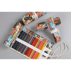 Roll Up Canvas Wrap Pencil Bag For Students Stylish Stationary Storage Pouch Unique Pencil Case For School