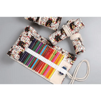 Roll Up Canvas Wrap Pencil Bag For Students Stylish Stationary Storage Pouch Unique Pencil Case For School