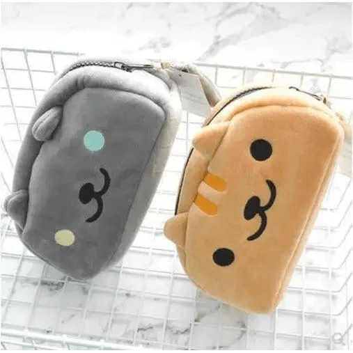 Simple Cartoon Pencil Pouch Design Soft Large Capacity Student Pencil Box Cute Pen Organizer