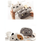 Simple Cartoon Pencil Pouch Design Soft Large Capacity Student Pencil Box Cute Pen Organizer