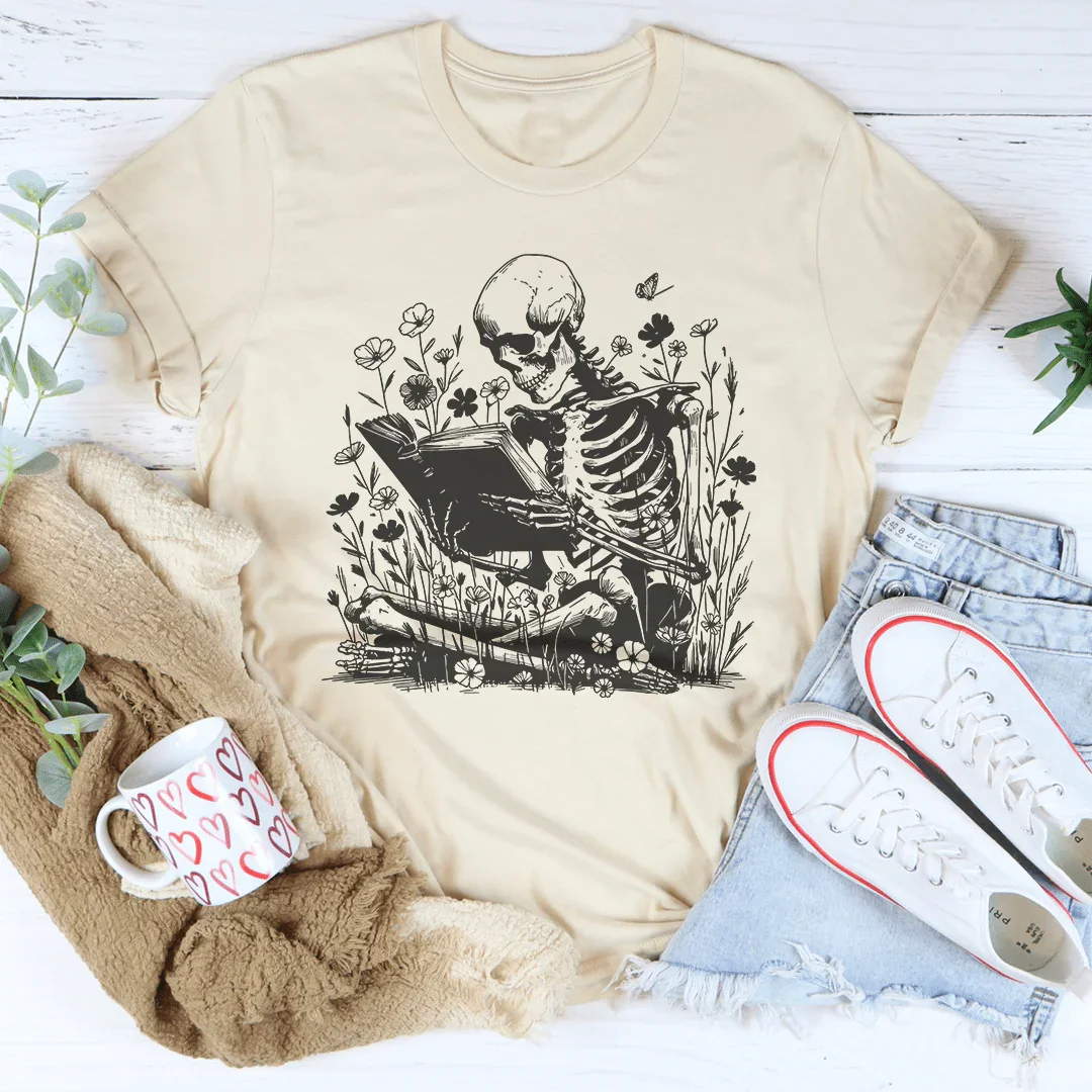 Skull With Books Tee