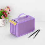 Unique Purple Cute Big 36/48/72 Holes Stationery Students Pencil Case High Quality Large Capacity Pencil Box