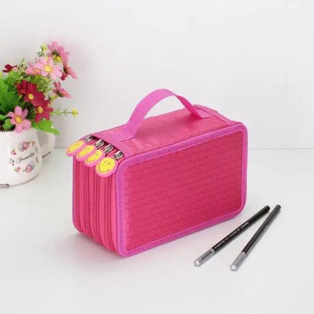 Unique Purple Cute Big 36/48/72 Holes Stationery Students Pencil Case High Quality Large Capacity Pencil Box